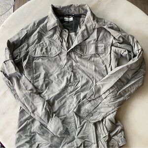 Columbia Light Gray Men’s Casual Button-Up Jacket size S